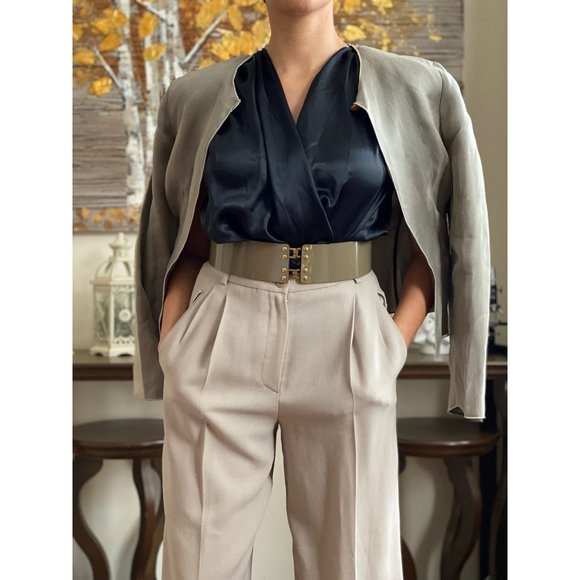 SOLD (VINTAGE) 80's Giorgio Armani 100% Silk Jacket (S) - Picture 6 of 9